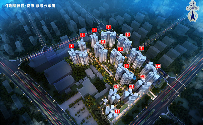 保利碧桂园悦府鸟瞰图