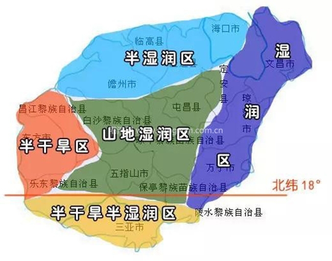 海南湿度分区，万宁位于湿润区海南湿度分区，万宁位于湿润区