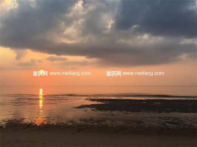 实拍金沙湾夕阳