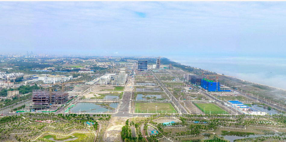 海口江东新区国投生态环境大厦项目今日封顶！