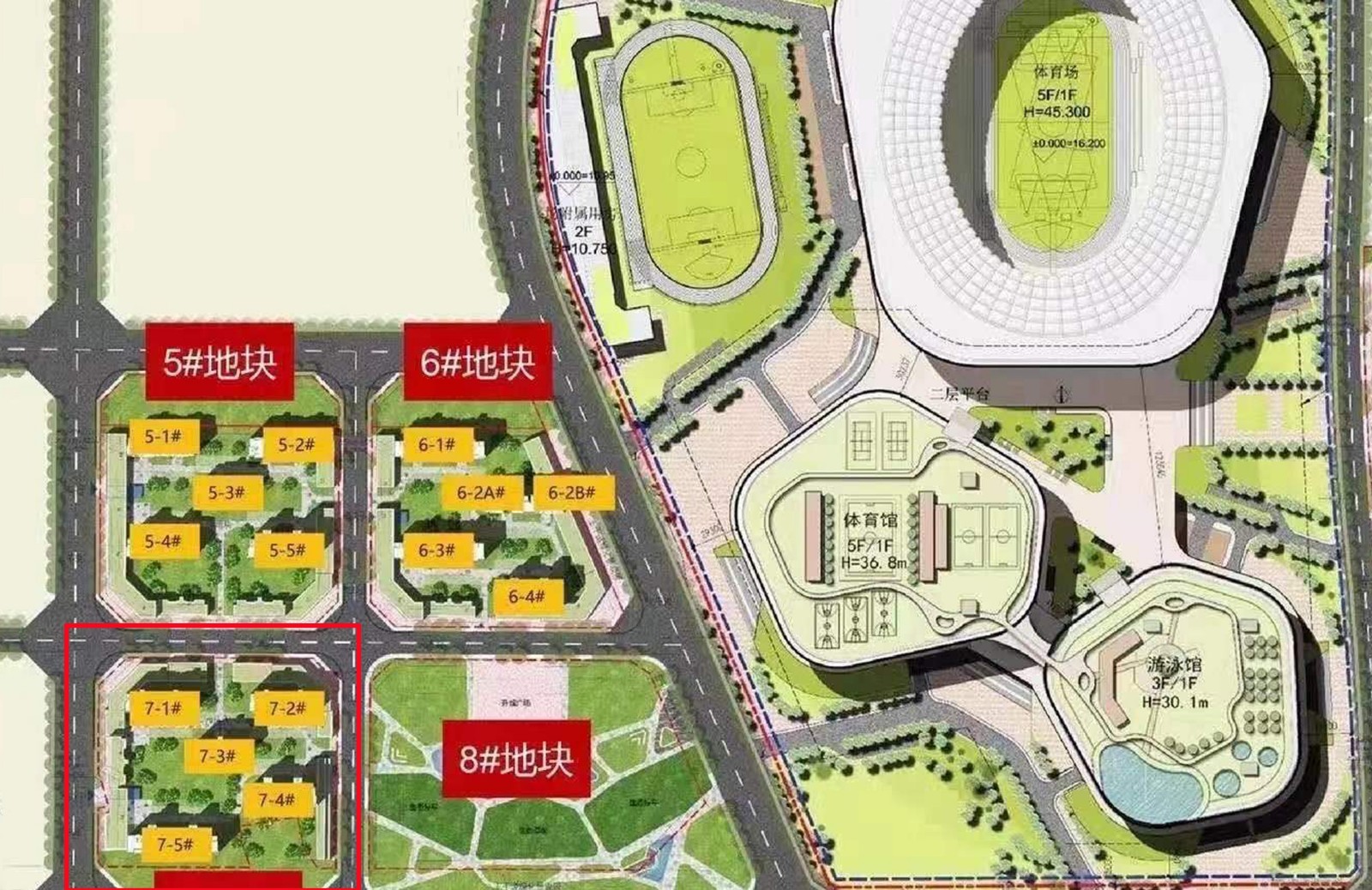 三亚金冠亚沙村西区在售楼栋分布图