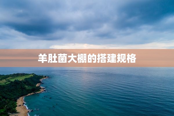 羊肚菌大棚的搭建规格