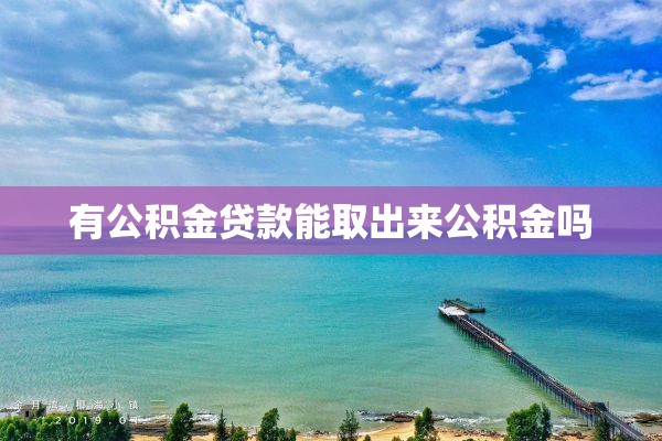 有公积金贷款能取出来公积金吗