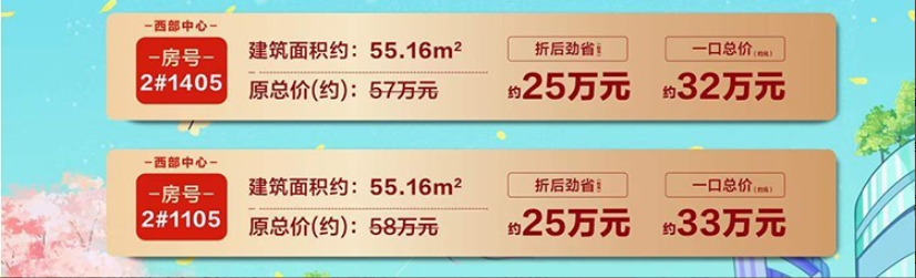 碧桂园西部中心3月较新消息：特惠总价32万元/套起