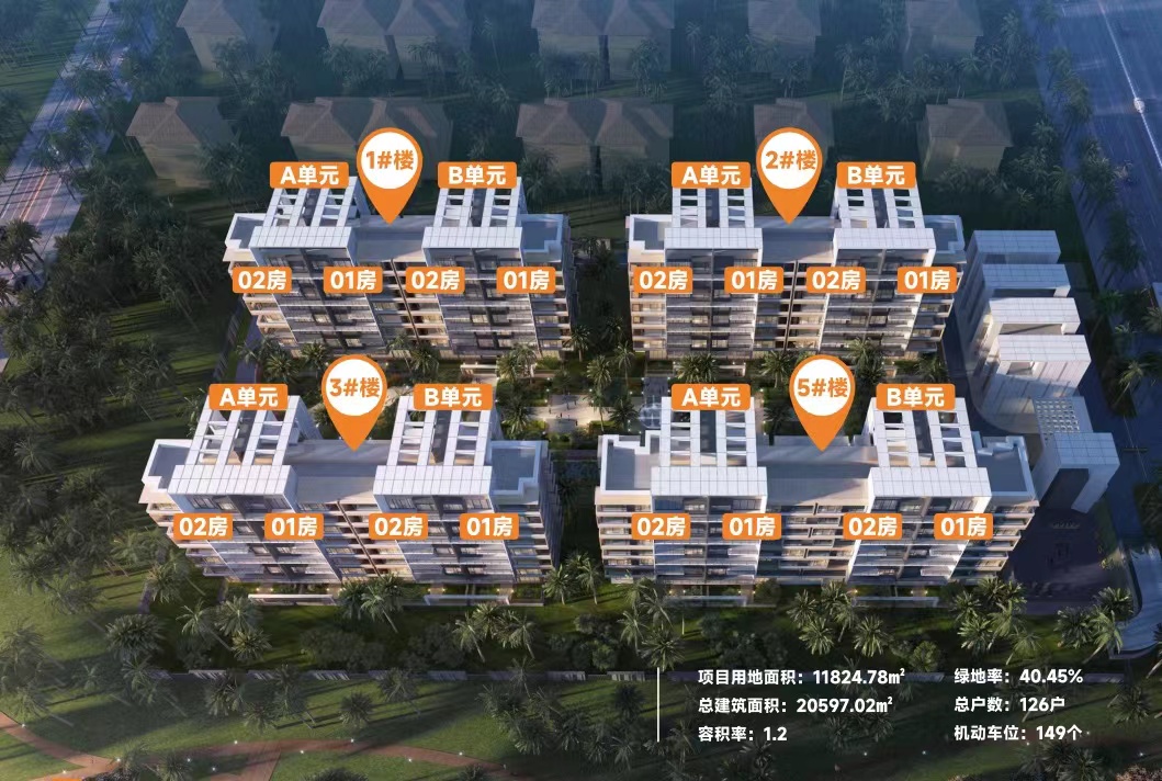 海口宝安江东豪庭70年住宅在售，均价约23500元/㎡